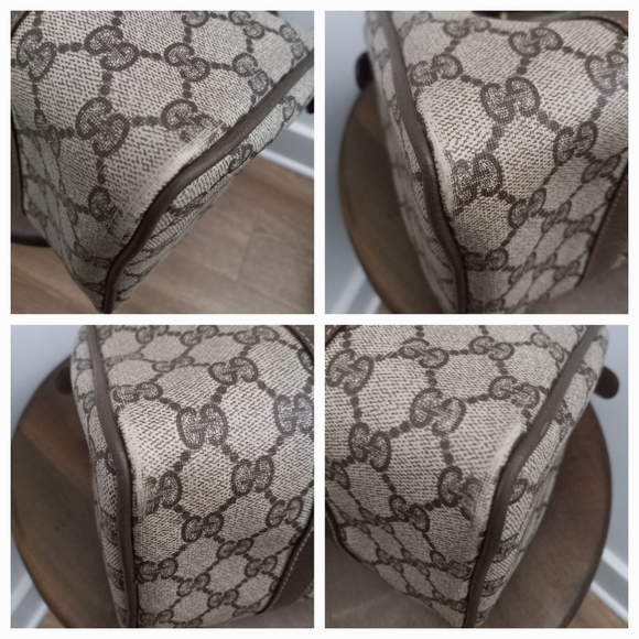 Authentic Vintage Gucci GG Monogram Supreme Sherry Web Ophidia Boston Doctor Bag - Picture 8 of 11